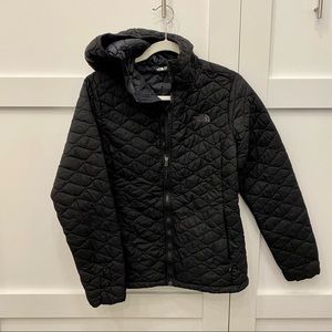 The North Face Thermoball Diamond Quilted Jacket Coat Hood Black Womens Medium